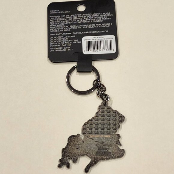 Loungefly Disney Alice in Wonderland Alice Falling Keychain NEW - Picture 10 of 11
